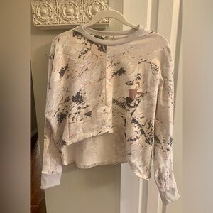 Gymshark Ori Women's Sweater Gray High Low Multicolored Long Sleeve size Small